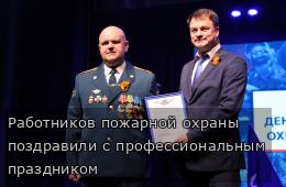 Работников пожарной охраны поздравили с профессиональным праздником 