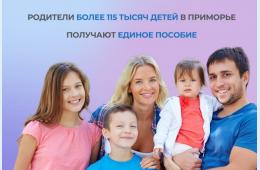 03.07.2024 Родители более 115 тысяч детей в Приморье получают единое пособие | Администрация муниципального округа город Партизанск Приморского края Официальный сайт