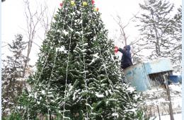 22.12.2022 В городском парке наряжают елку | Администрация муниципального округа город Партизанск Приморского края Официальный сайт