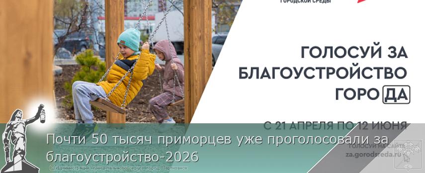 Почти 50 тысяч приморцев уже проголосовали за благоустройство-2026