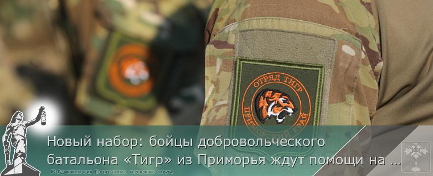 Новый набор: бойцы добровольческого батальона «Тигр» из Приморья ждут помощи на передовой | Администрация муниципального округа город Партизанск Приморского края Официальный сайт