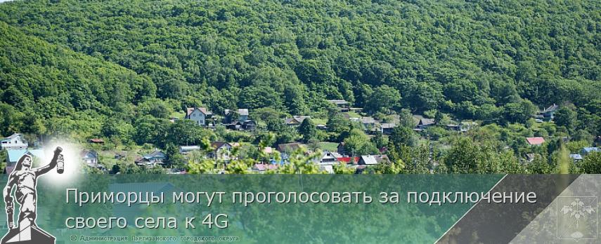 Приморцы могут проголосовать за подключение своего села к 4G | Администрация муниципального округа город Партизанск Приморского края Официальный сайт
