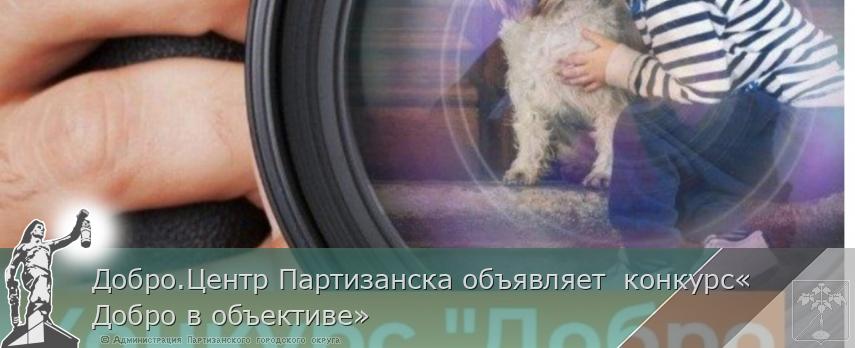 Добро.Центр Партизанска объявляет  конкурс«Добро в объективе» | Администрация муниципального округа город Партизанск Приморского края Официальный сайт