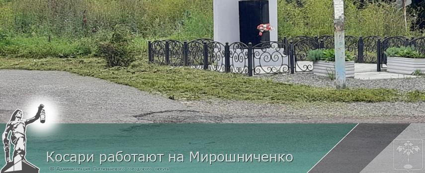 Косари работают на Мирошниченко | Администрация муниципального округа город Партизанск Приморского края Официальный сайт