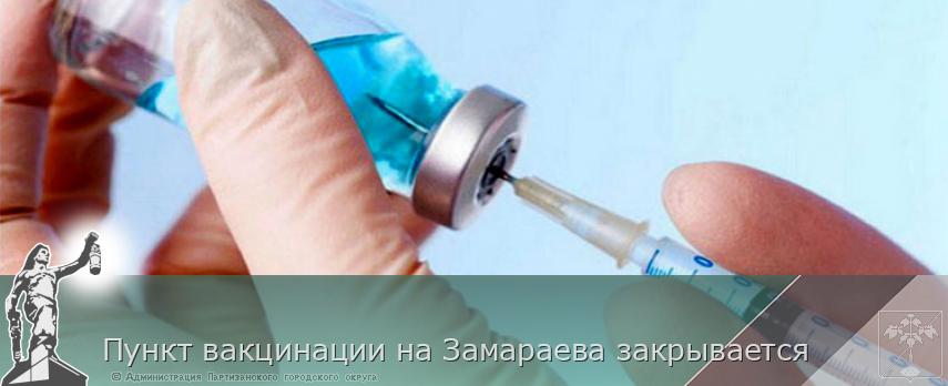 Пункт вакцинации на Замараева закрывается  | Администрация муниципального округа город Партизанск Приморского края Официальный сайт