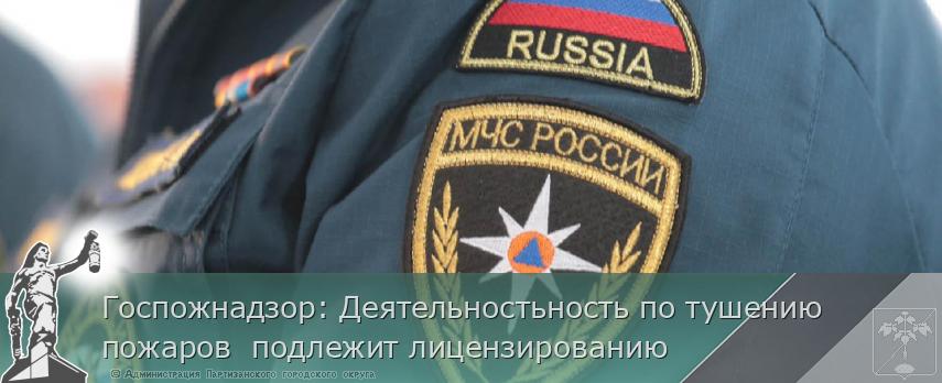 Госпожнадзор: Деятельностьность по тушению пожаров подлежит лицензированию | Администрация муниципального округа город Партизанск Приморского края Официальный сайт Госпожнадзор: Деятельностьность по тушению пожаров подлежит лицензированию | Администрация муниципального округа город Партизанск Приморского края Официальный сайт