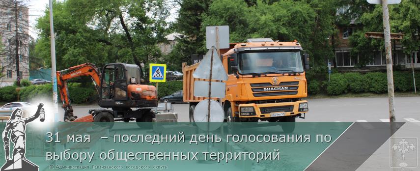 31 мая  – последний день голосования по выбору общественных территорий | Администрация муниципального округа город Партизанск Приморского края Официальный сайт