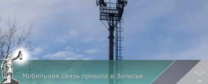 Мобильная связь пришла в Залесье | Администрация муниципального округа город Партизанск Приморского края Официальный сайт