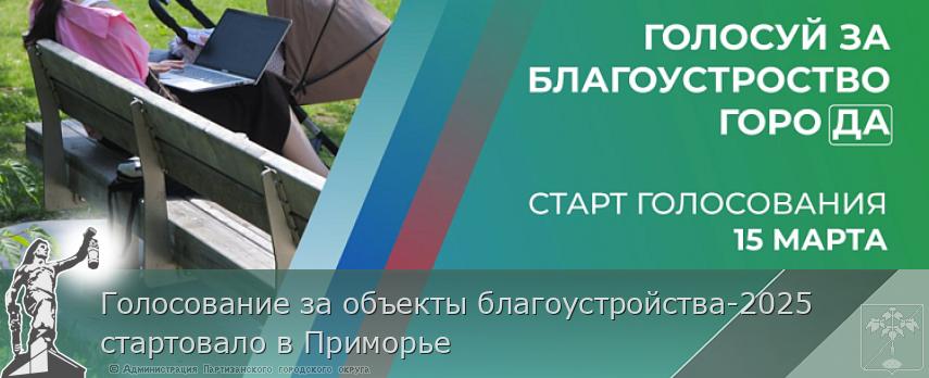 Голосование за объекты благоустройства-2025 стартовало в Приморье | Администрация муниципального округа город Партизанск Приморского края Официальный сайт