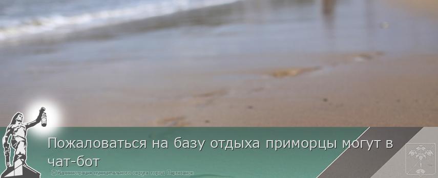 Пожаловаться на базу отдыха приморцы могут в чат-бот  | Администрация муниципального округа город Партизанск Приморского края Официальный сайт