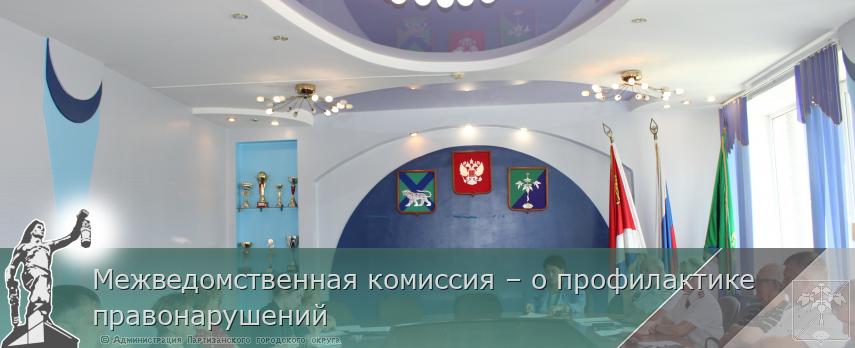 Межведомственная комиссия – о профилактике правонарушений | Администрация муниципального округа город Партизанск Приморского края Официальный сайт