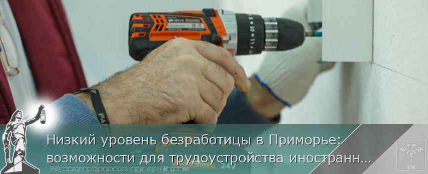 Низкий уровень безработицы в Приморье: возможности для трудоустройства иностранных граждан