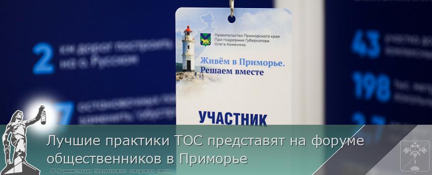 Лучшие практики ТОС представят на форуме общественников в Приморье | Администрация муниципального округа город Партизанск Приморского края Официальный сайт